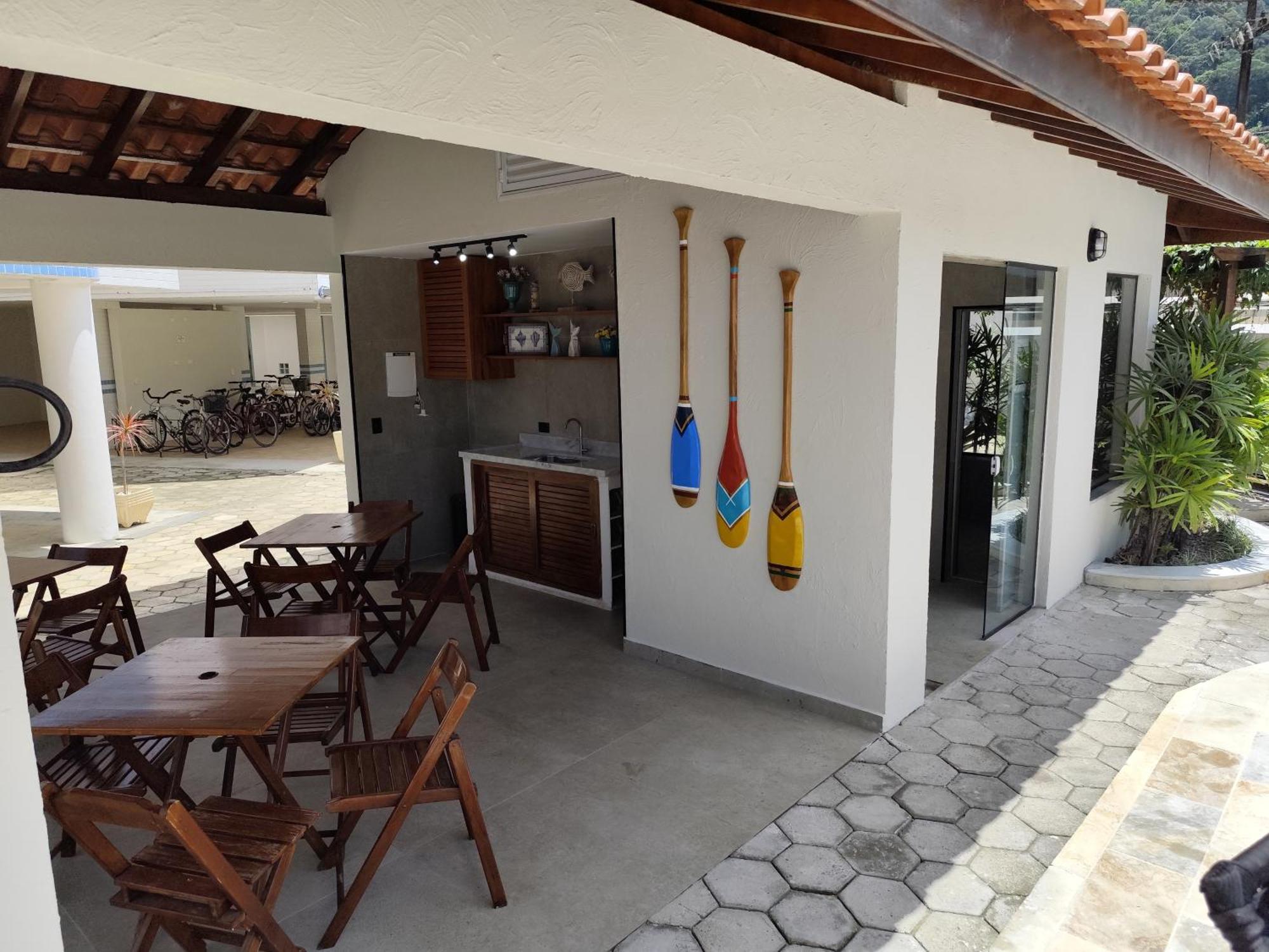 Apto Com Ar-Cond E Piscina A 100 M Praia Da Enseada Убатуба Экстерьер фото